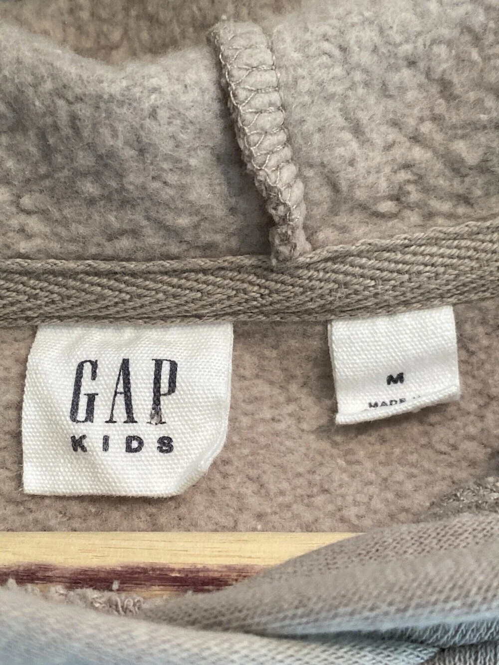 GapKids Boys Taupe Pullover Hoodie Medium